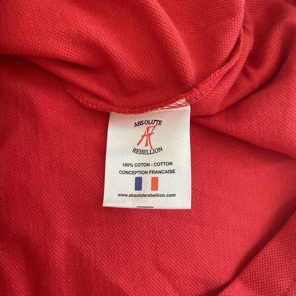 ABSOLUTE REBELLION Red polo Logo Crown Monaco Official Grand Prix MEN SIZE M - Picture 7 of 9